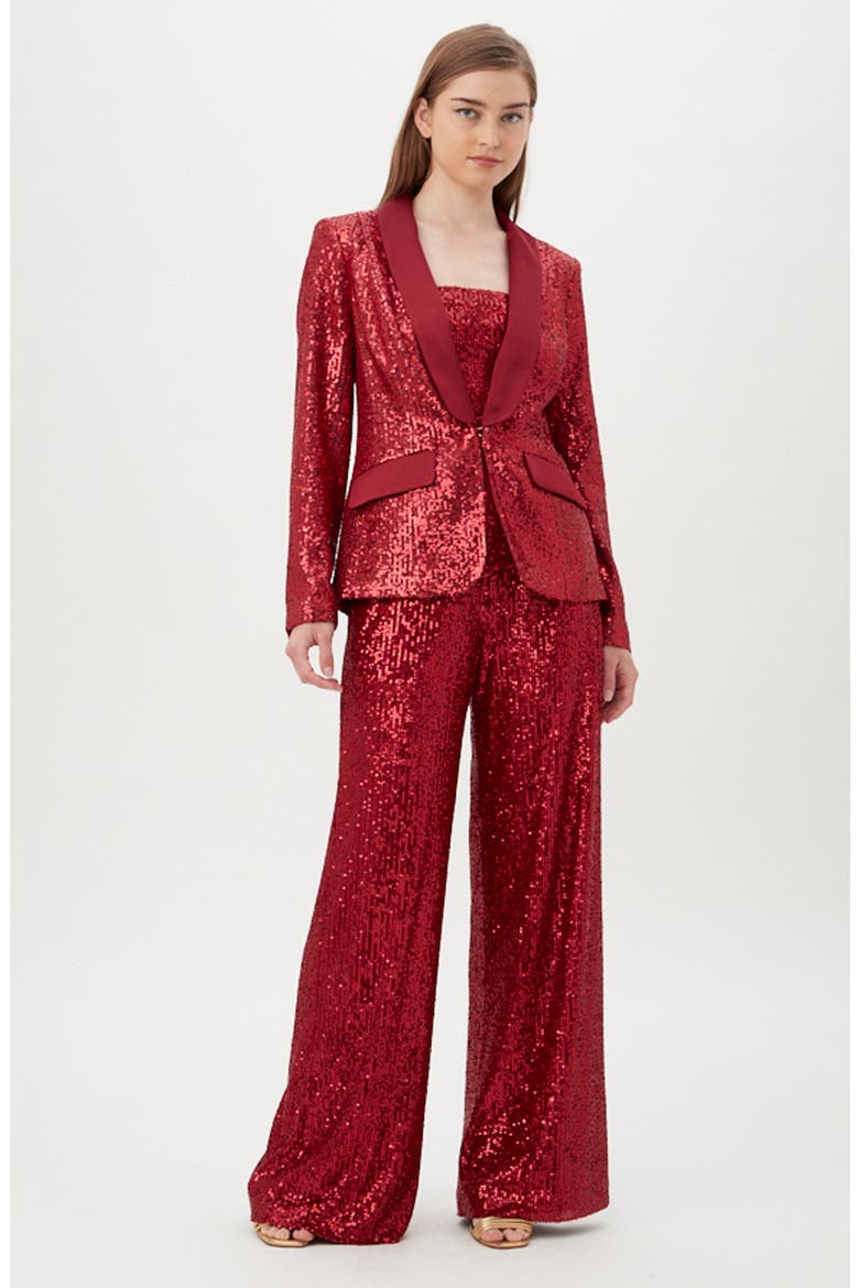 Al Sequin Blazer, Alternate, color, RUQA RED