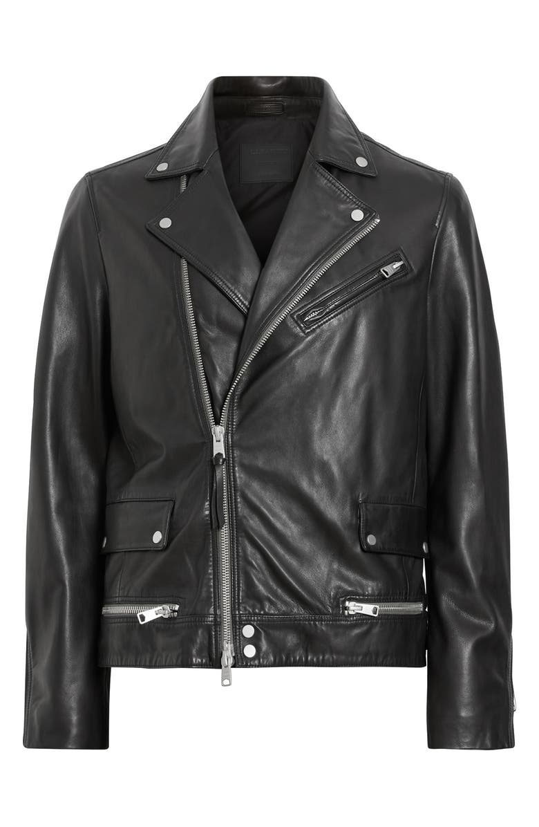 AllSaints Clay Leather Biker Jacket, Alternate, color,