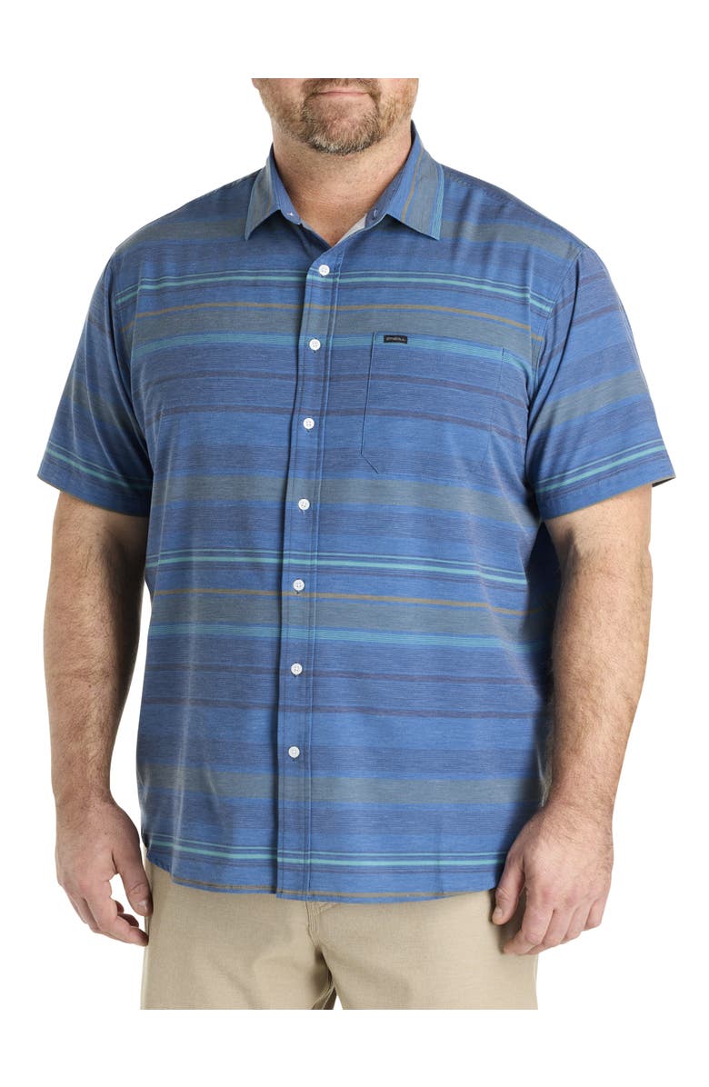 O'Neill Big & Tall TRVLR Series Traverse Striped Sport Shirt, Main, color,
