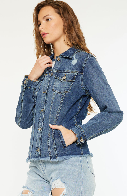 Kancan Wilson Denim Jacket In Blue