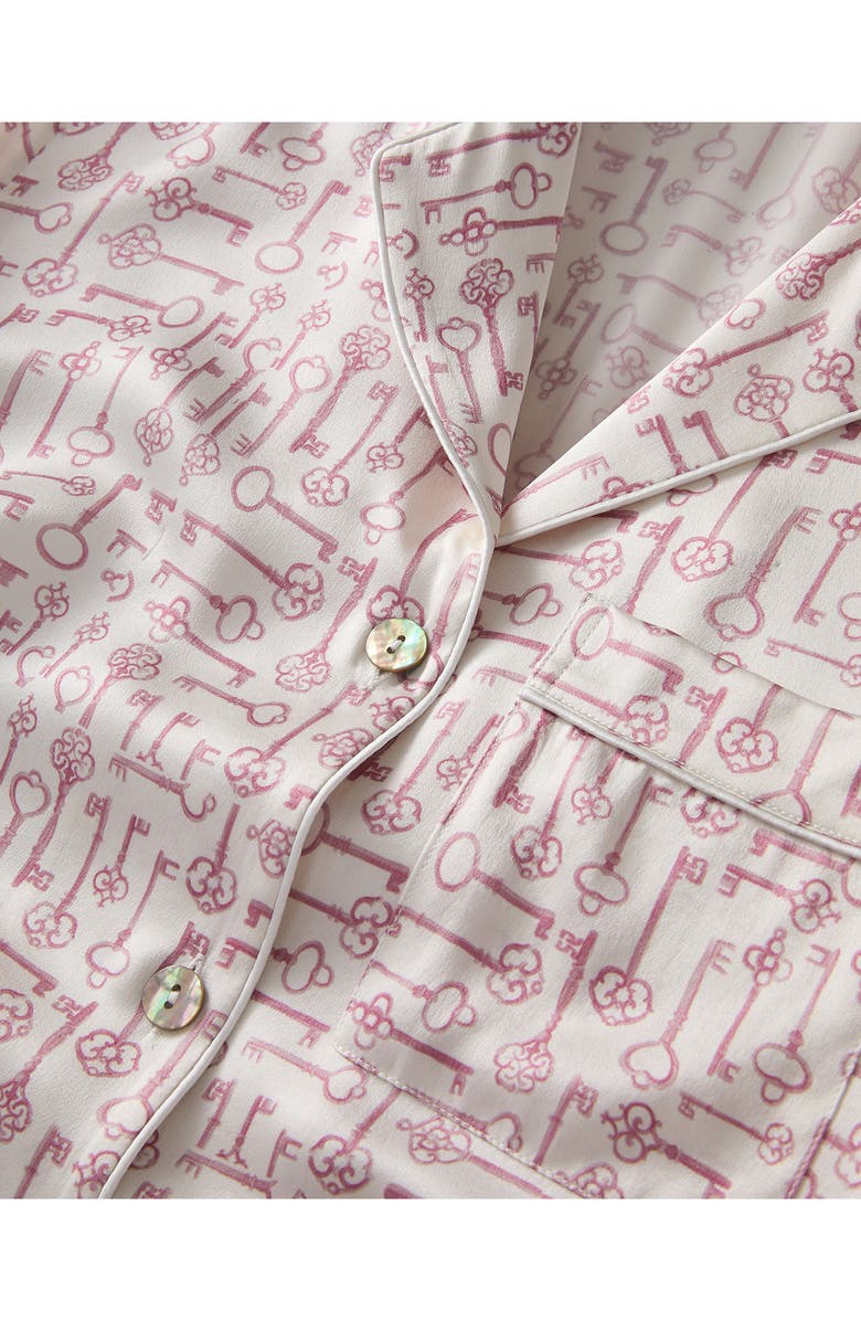 Petite Plume Silk Pajamas, Alternate, color, 