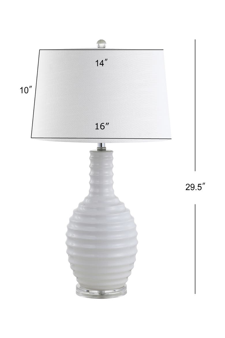 Dylan 29.5" Ceramic LED Table Lamp, Alternate, color, White