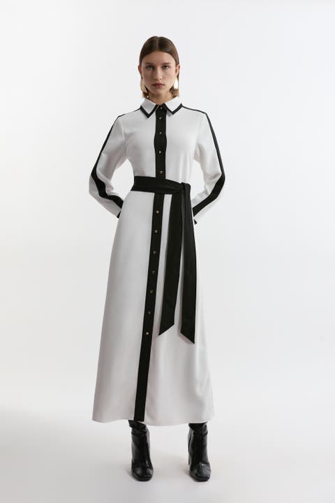 Petite Belted Midi Shirt Dress