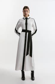 Karen Millen Petite Belted Midi Shirt Dress