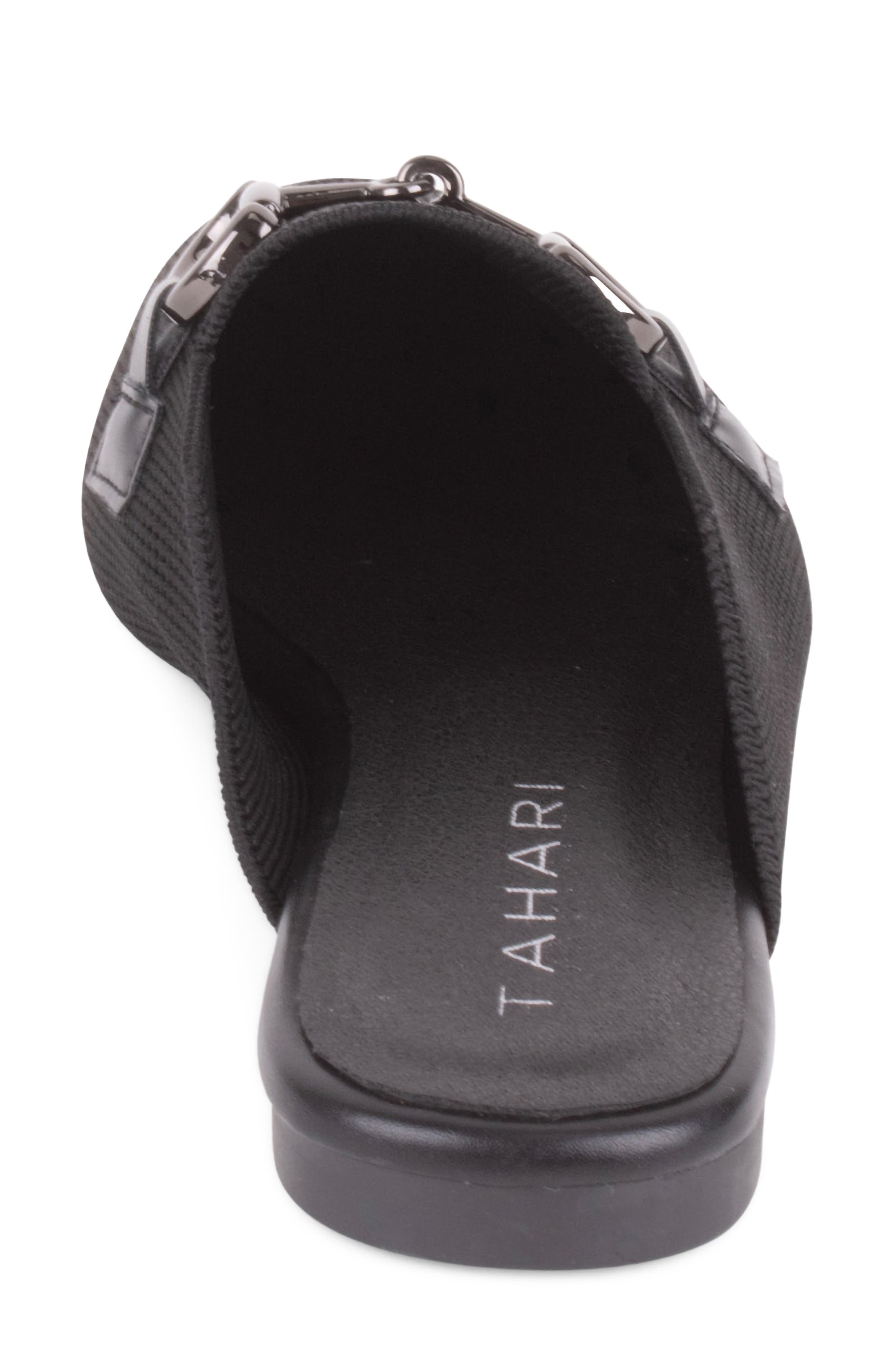 Tahari Augustine Bit Loafer Mule, Alternate, color, Black/Black