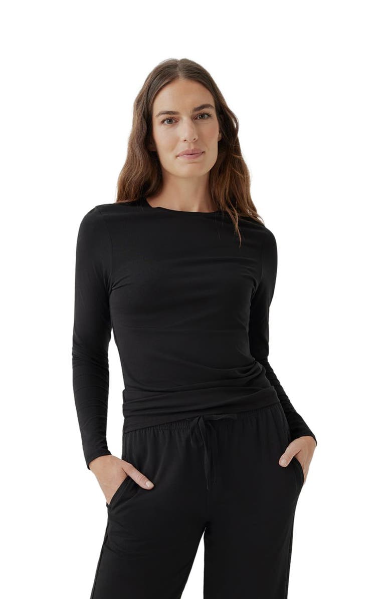 Pact Organic Cotton Cool Stretch Fitted Long Sleeve Tee, Main, color,