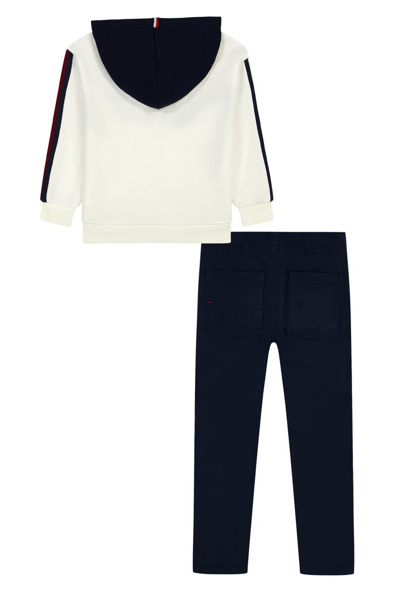 Kids' Henley Hoodie & Pants Set, Alternate, color, BLACK MULTI