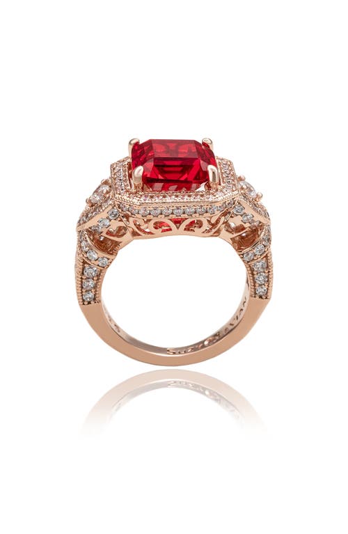 Suzy Levian Pavé Cubic Zirconia Engagement Ring
