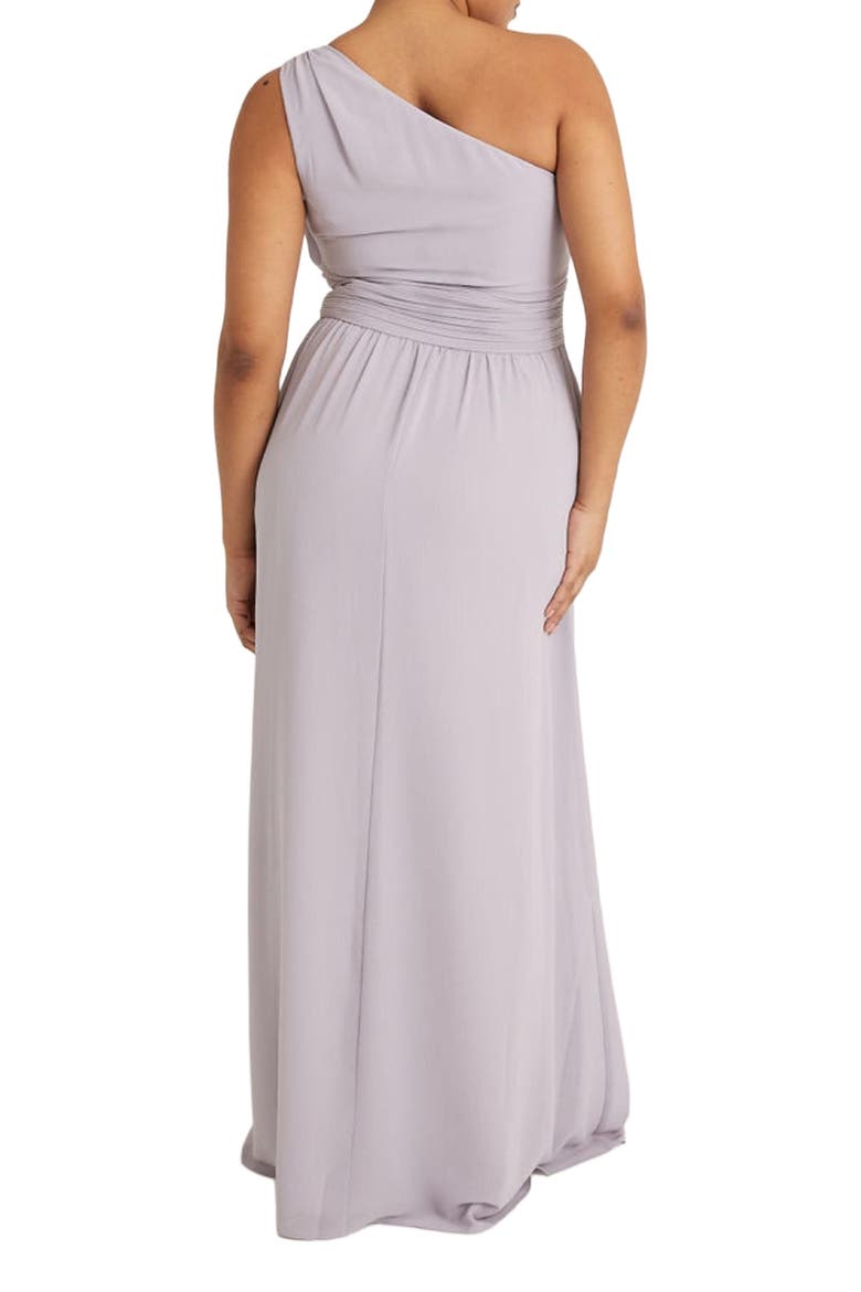 One Shoulder Chiffon Bridesmaid Dress, Alternate, color, Lilac