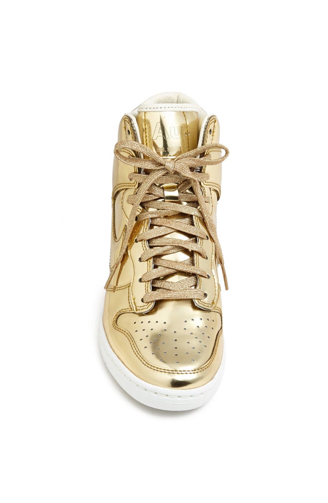 'Dunk Sky Hi' Hidden Wedge Sneaker, Alternate, color, METALLIC GOLD/ WHITE