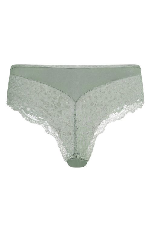HUNKEMOLLER HUNKEMÖLLER MARINE LACE & MESH BRAZILIAN PANTIES