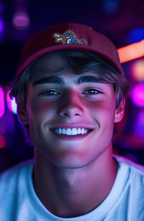 Dalix Big Lizard Cap In Maroon