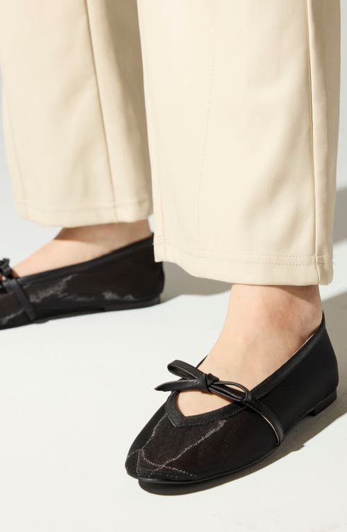 Yosi Samra Savannah Mary Jane Ballet Flat In Black