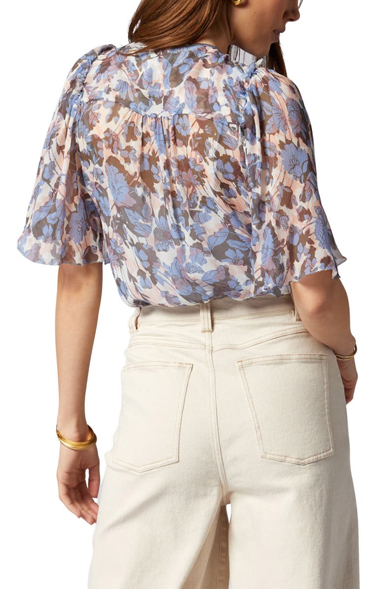 Joie Mikayla Floral Print Silk Blouse, Alternate, color, 