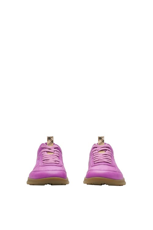Burberry Leather Matrix Sneakers In Palma