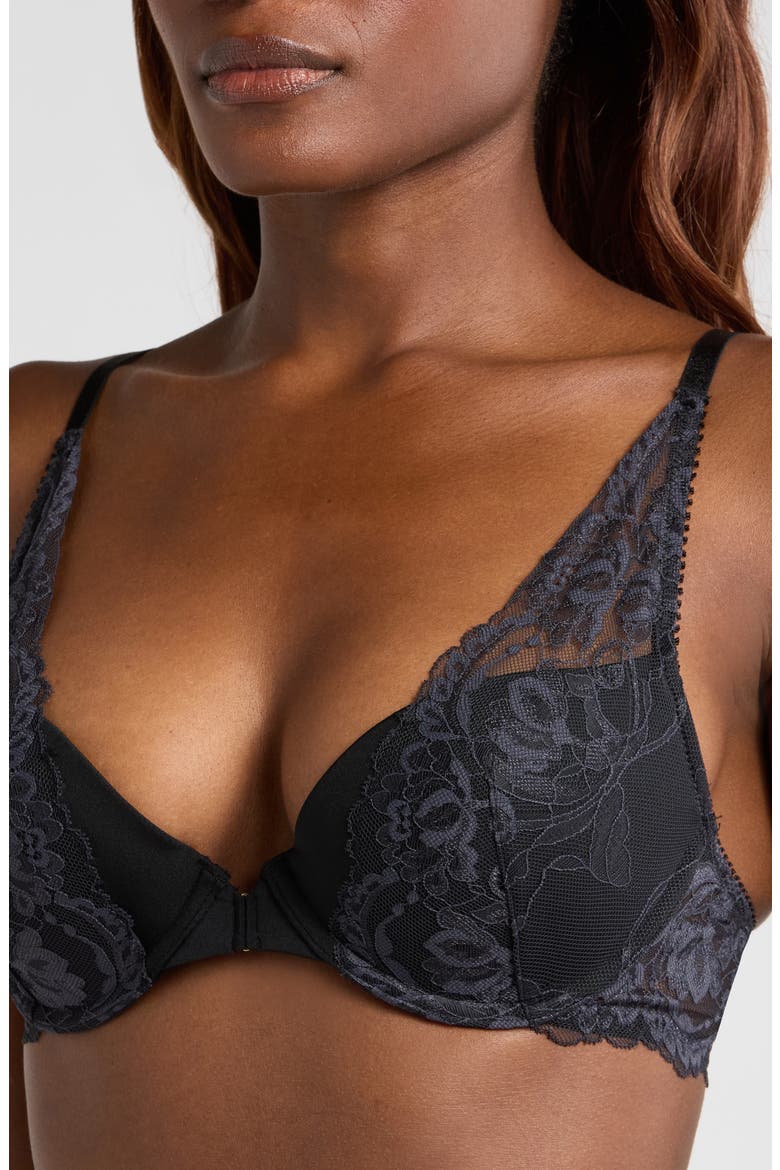 Underwire Push-Up Contour Bra, Alternate, color, ANTHRACITE