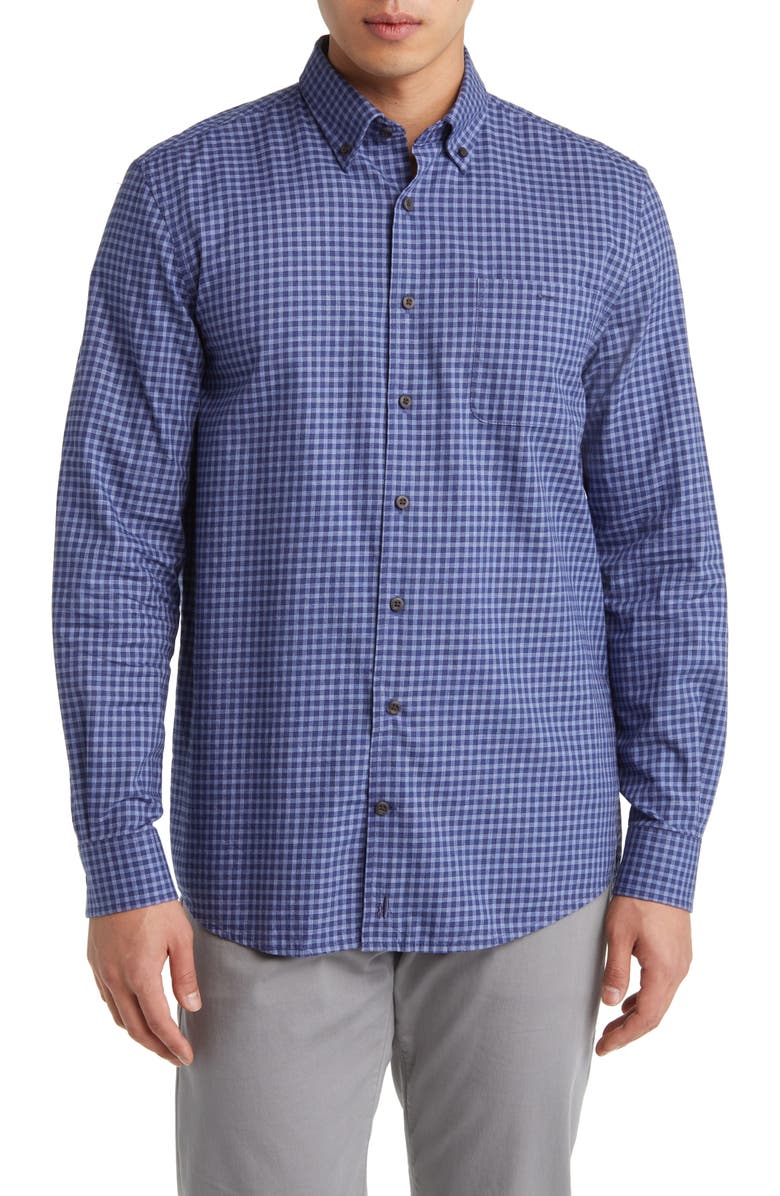 johnnie-O Mobley Gingham Check Button-Down Shirt, Main, color, 