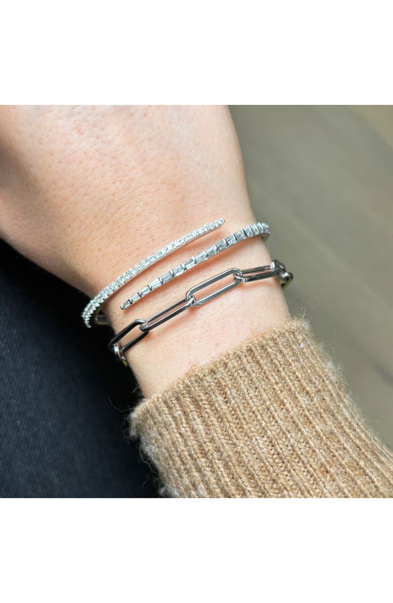 The Lovery Fine Jewelry Extra Large Paperclip Bracelet, Alternate, color, White Gold