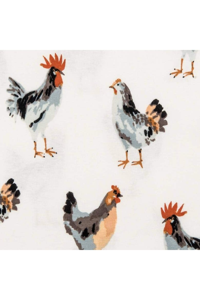 Organic Cotton Zipper Pajama, Alternate, color, Chicken
