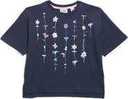 Scotch & Soda Kids' Floral Cotton Jersey Graphic T-Shirt
