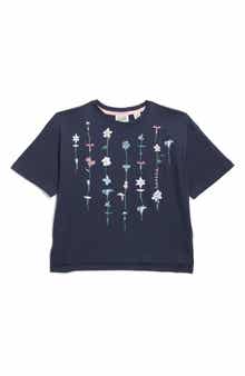 Scotch & Soda Kids' Floral Cotton Jersey Graphic T-Shirt