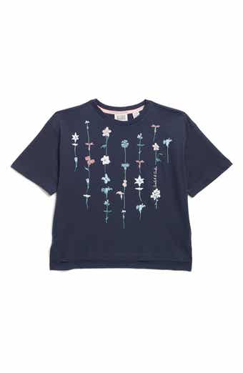 Scotch & Soda Kids' Floral Cotton Jersey Graphic T-Shirt