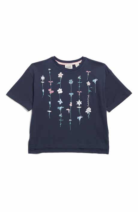 Scotch & Soda Kids' Floral Cotton Jersey Graphic T-Shirt