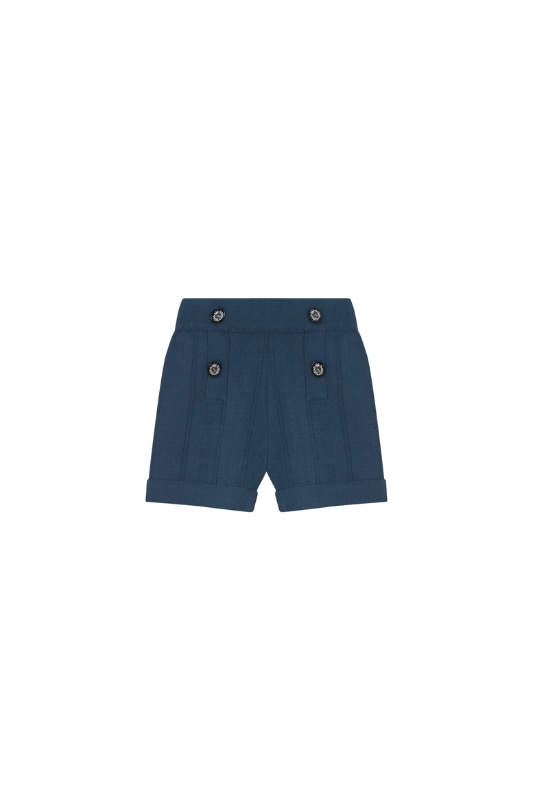 Anchor Embroidered Knit Shorts, Main, color, Sapphire