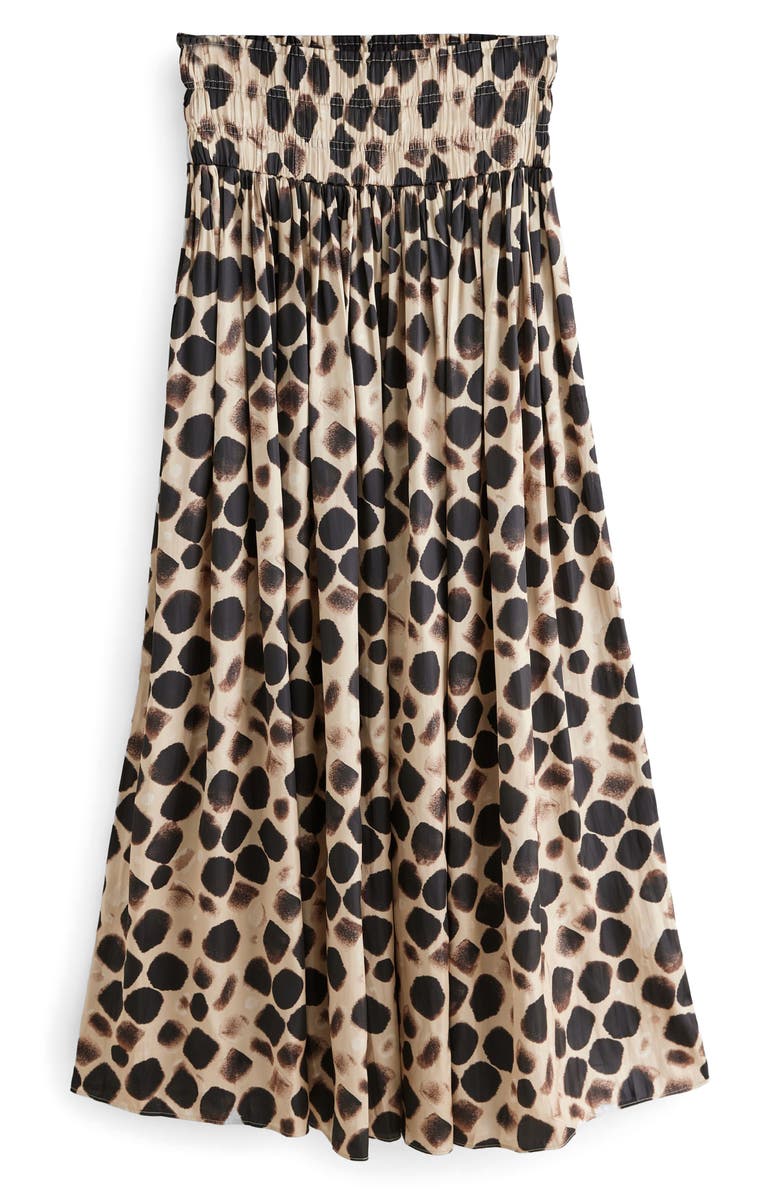 NEXT Satin Printed Pleat Maxi Skirt, Alternate, color,