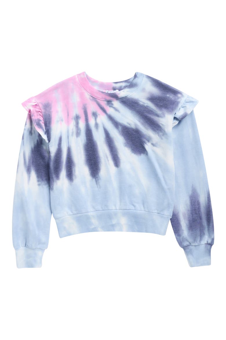 Kids' Bloomin Tie Dye Sweatshirt, Main, color, BLOOMING TIE DYE