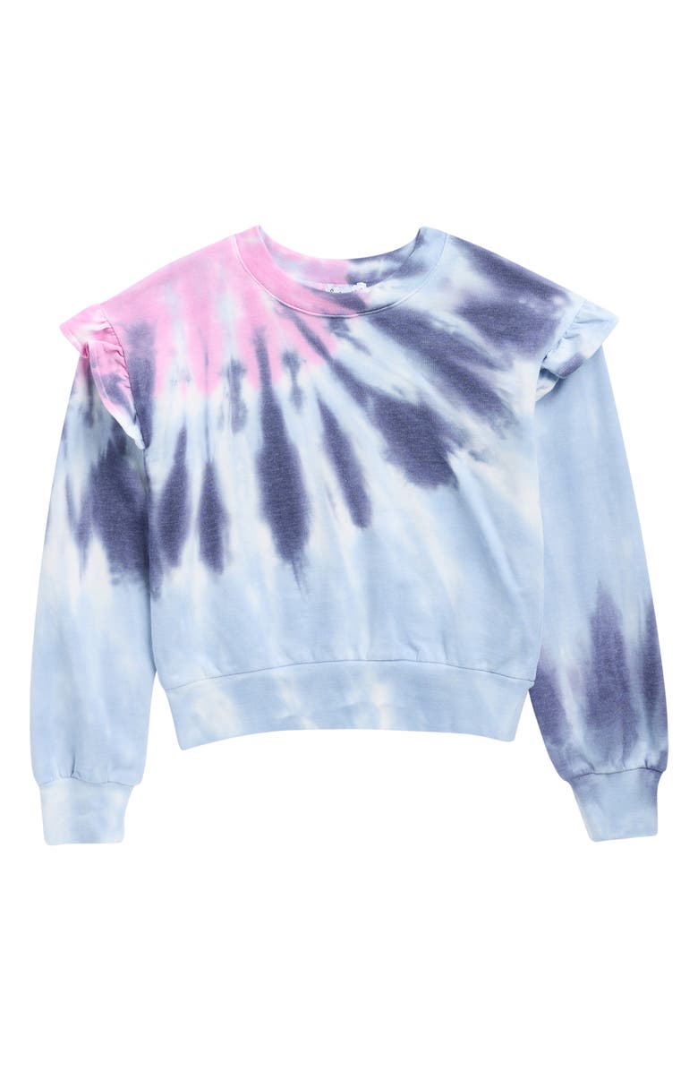 Splendid Kids' Bloomin Tie Dye Sweatshirt, Main, color, Blooming Tie Dye