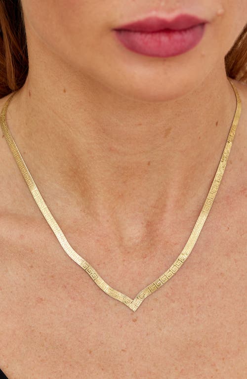 Savvy Cie Jewels Italian Reversible Snake Chain Necklace In Gold