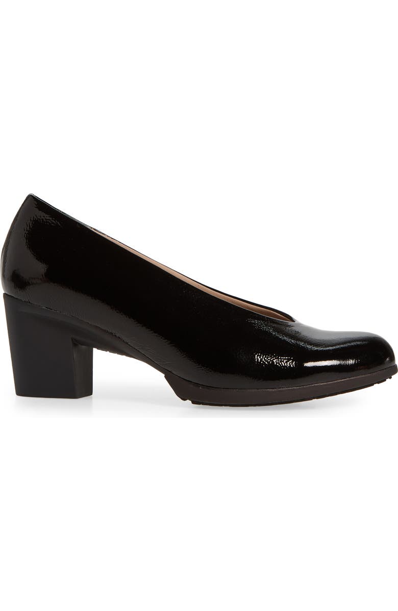 Wonders Almond Toe Pump, Alternate, color, Lack Black