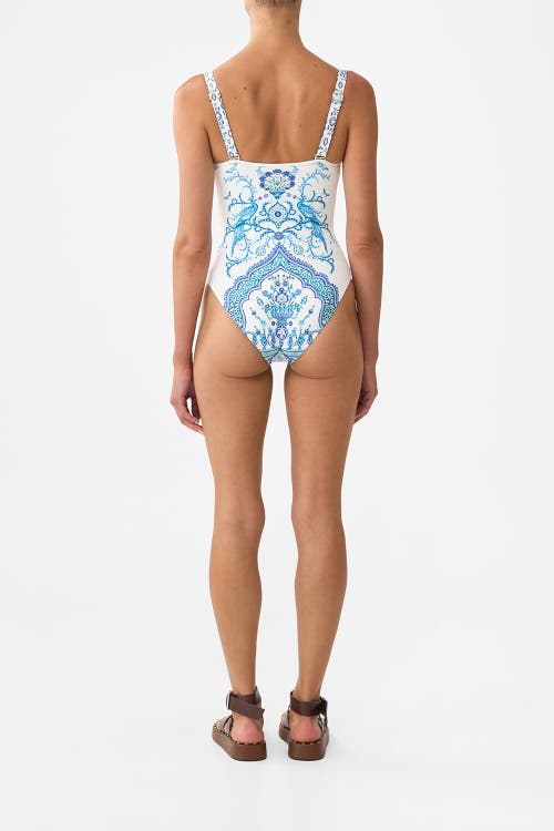Camilla Lace Up Underwire Moulded Cup One Piece Isnik Lullaby In Multi