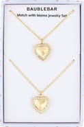 BaubleBar Set of 2 Match with Mama Heart Locket Necklaces