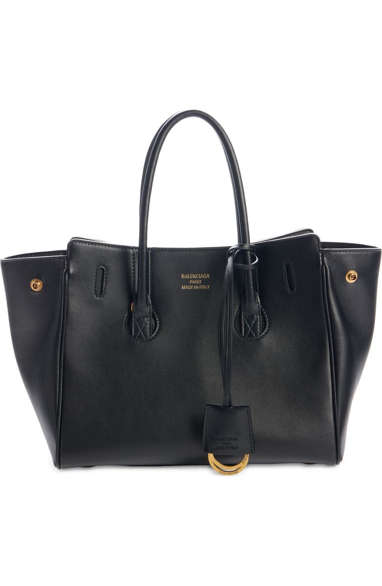 Balenciaga Mini Hampton Leather Tote, Main, color,