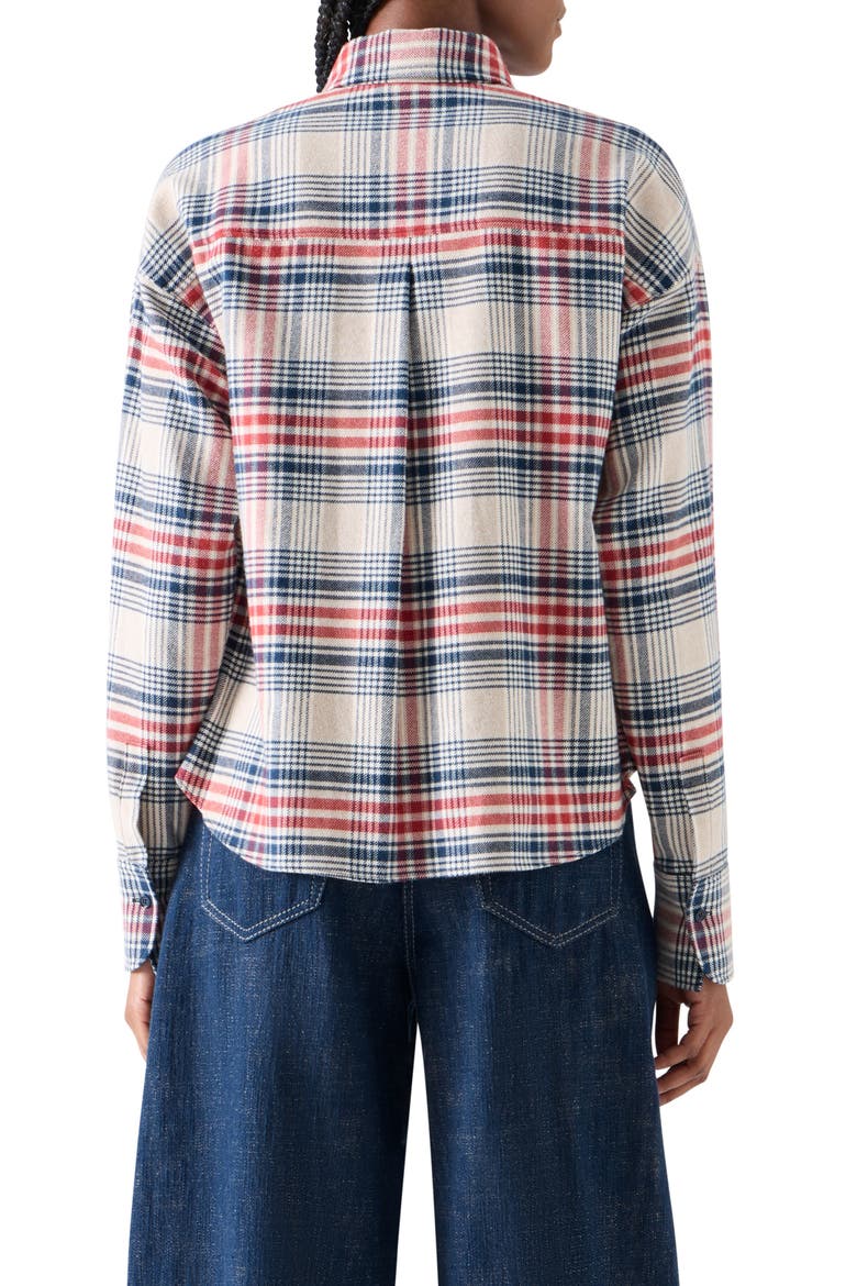 Plaid Brushed Cotton Flannel Shirt, Alternate, color, CASHEW-MULTICOLOR