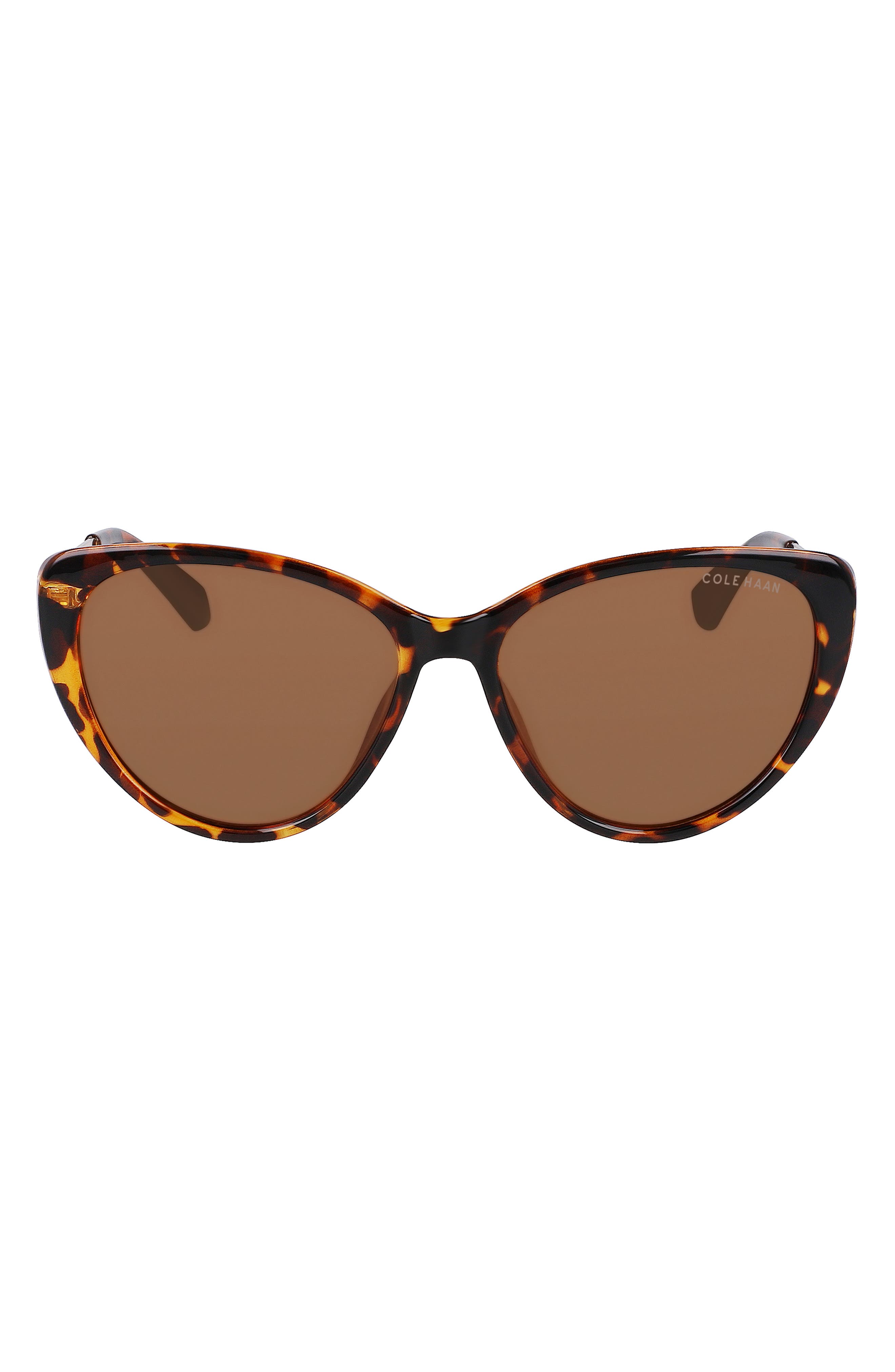 Cole Haan Cat Eye Sunglasses Cole Haan Cat Eye Cutoff Polarized Sunglasses Brown Tortoise  main image 3