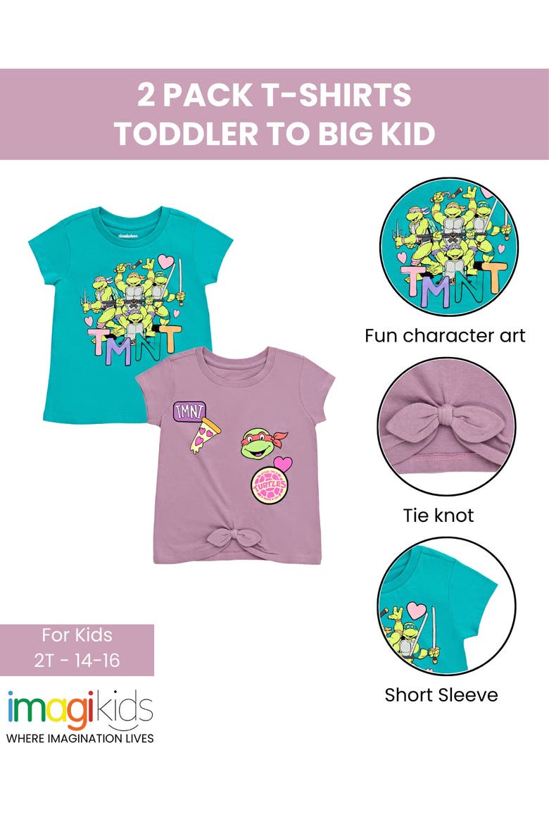 2-Pack Short Sleeve T-Shirts, Alternate, color, Lilac and Teal