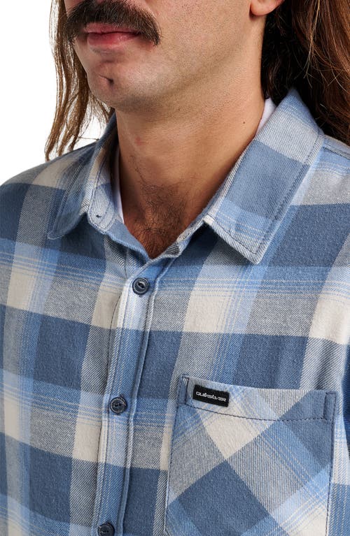 Quiksilver Penmar Check Cotton Flannel Button-up Shirtr In Blue