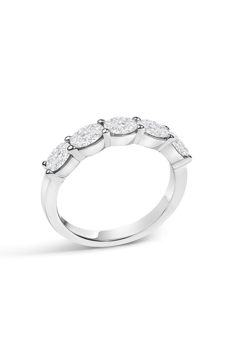 Haus of Brilliance 14K White Gold 1 1/4 Cttw Lab Grown Oval East West Band Ring, Alternate, color, White Gold