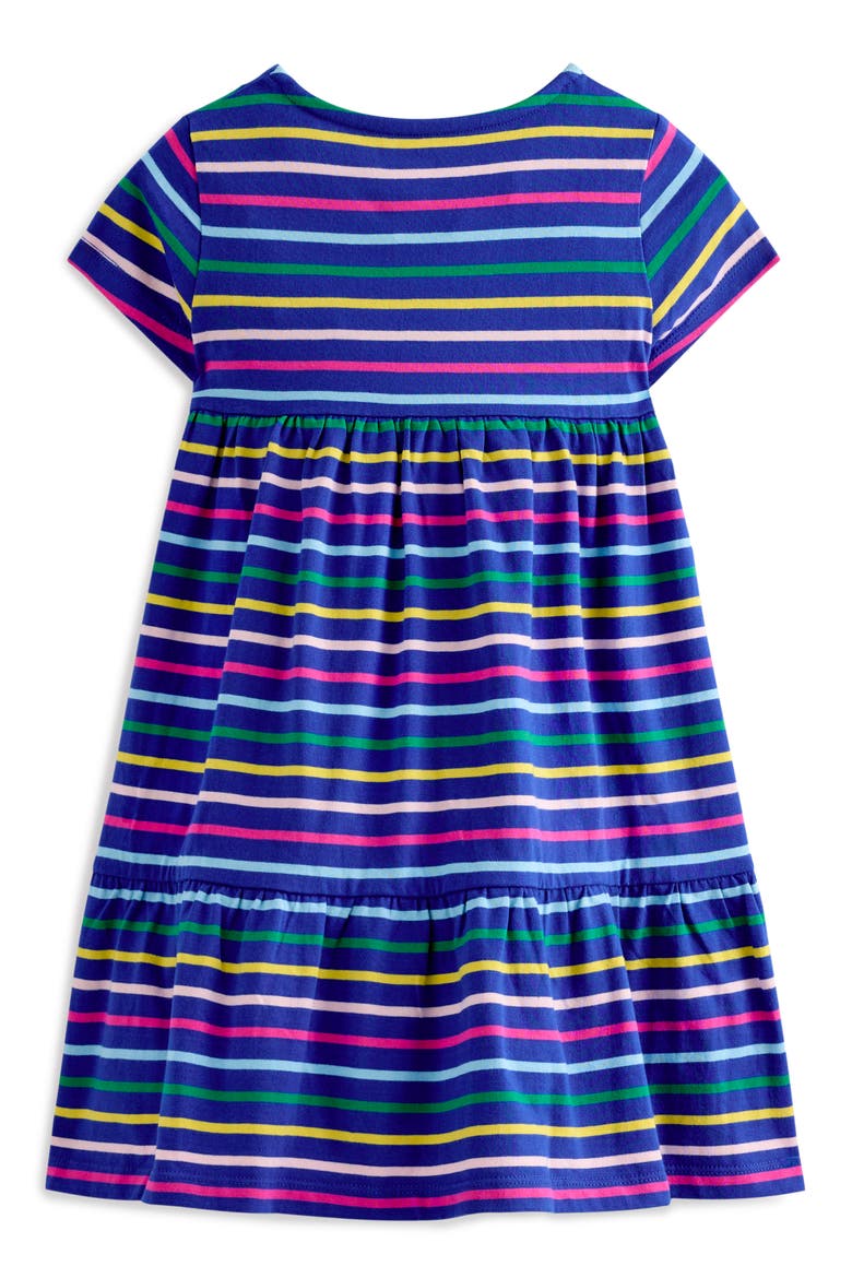 Kids' Ariel Print Twirly Cotton Jersey Dress, Alternate, color, MULTI STRIPE
