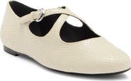 Reformation Salome Studded Leather Mary Jane Ballet Flat