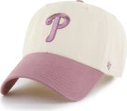'47 Men's '47  Natural/Pink Philadelphia Phillies Two-Tone Fashion Clean Up Adjustable Hat