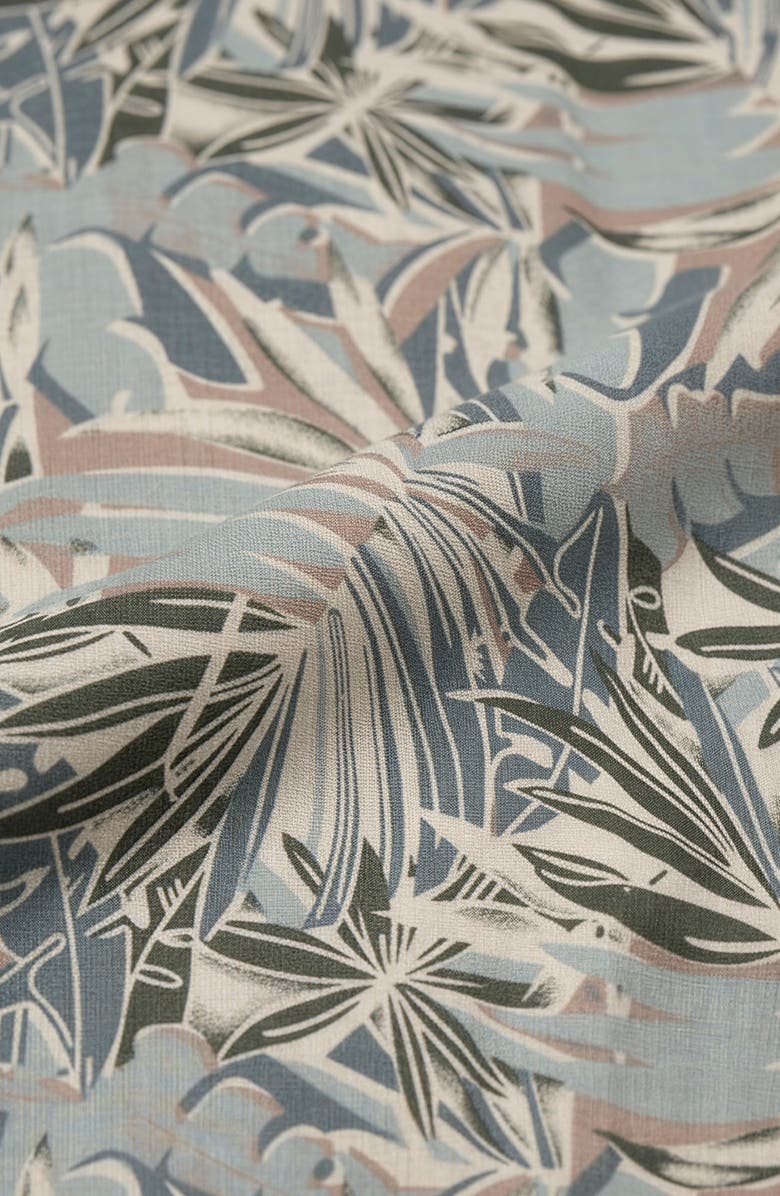 Report Collection Yarn Dye Tropical Print Button-Up Shirt, Alternate, color, Green