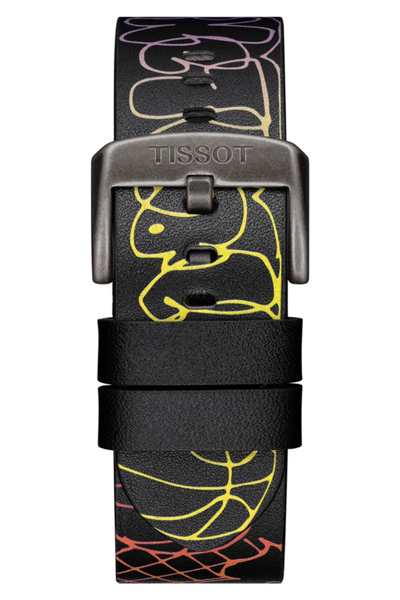 Men's Gent XL 3x3 Street Basketball Leather Strap Watch, 42mm, Alternate, color, GREY