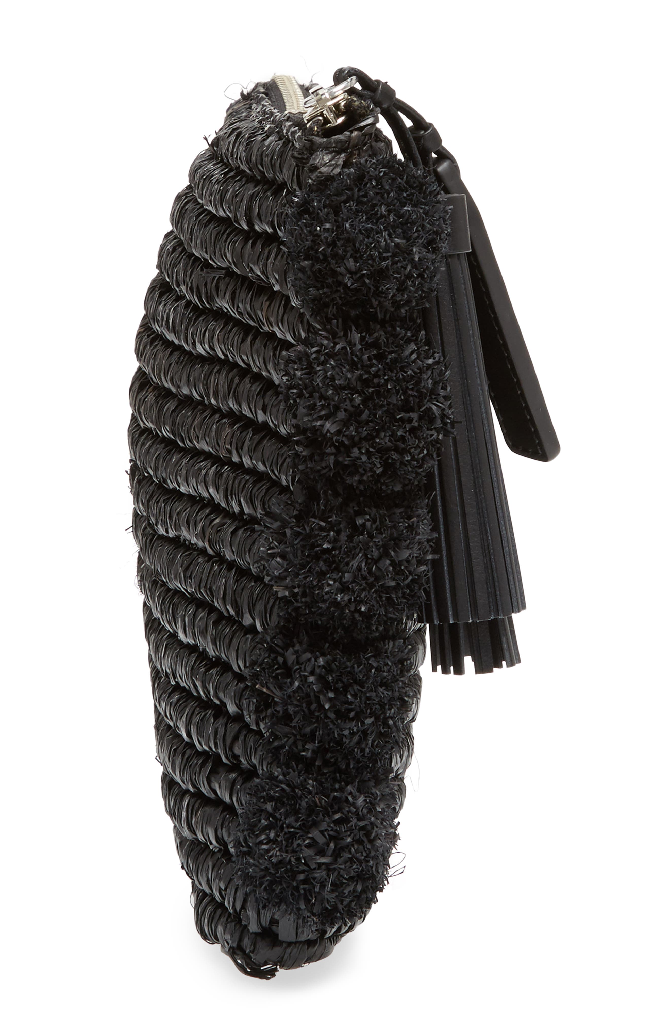 Loeffler Randall Straw Tassel Pouch, Alternate, color, 