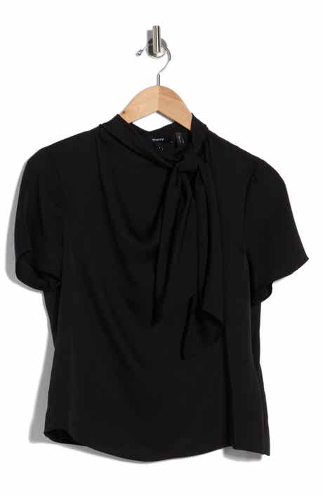 Theory Twist Scarf Silk Top