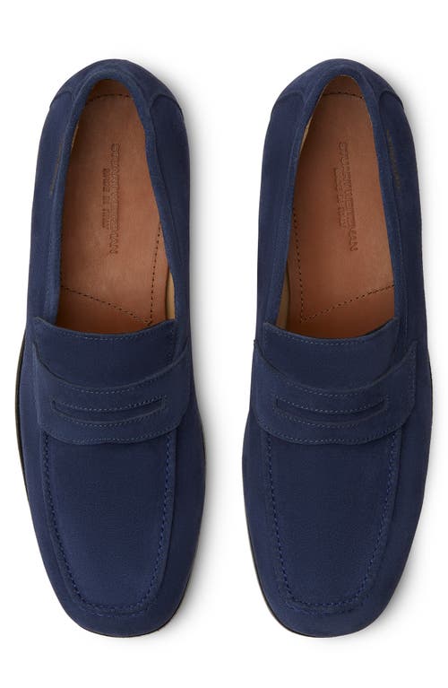 Stuart Weitzman Club Penny Loafer In Blue