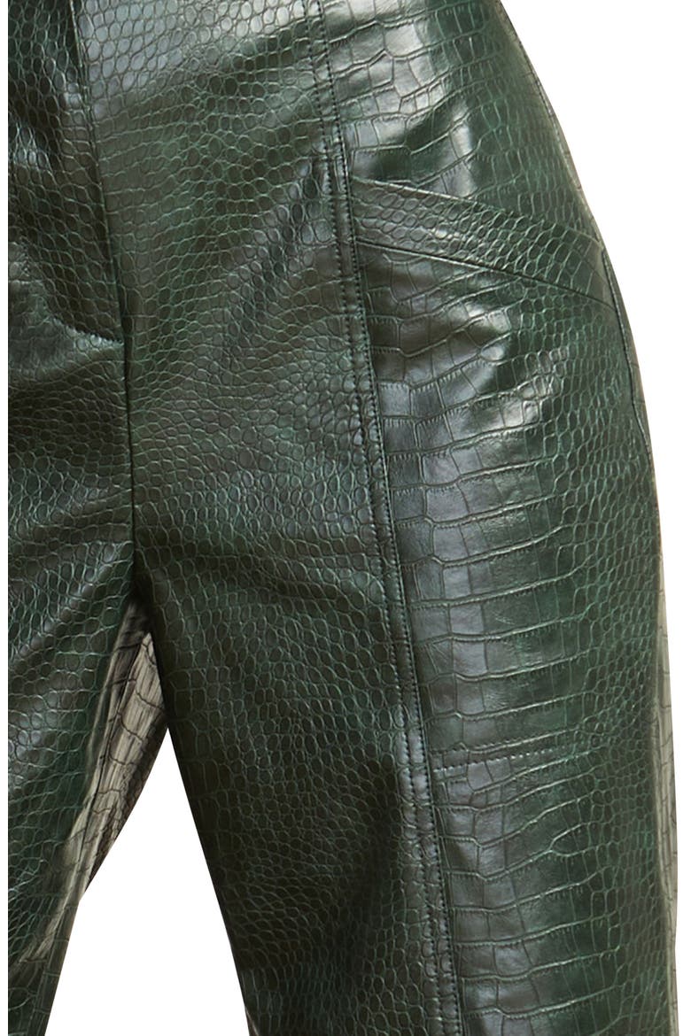 Kita Faux Leather Ankle Pants, Alternate, color, EVERGREEN